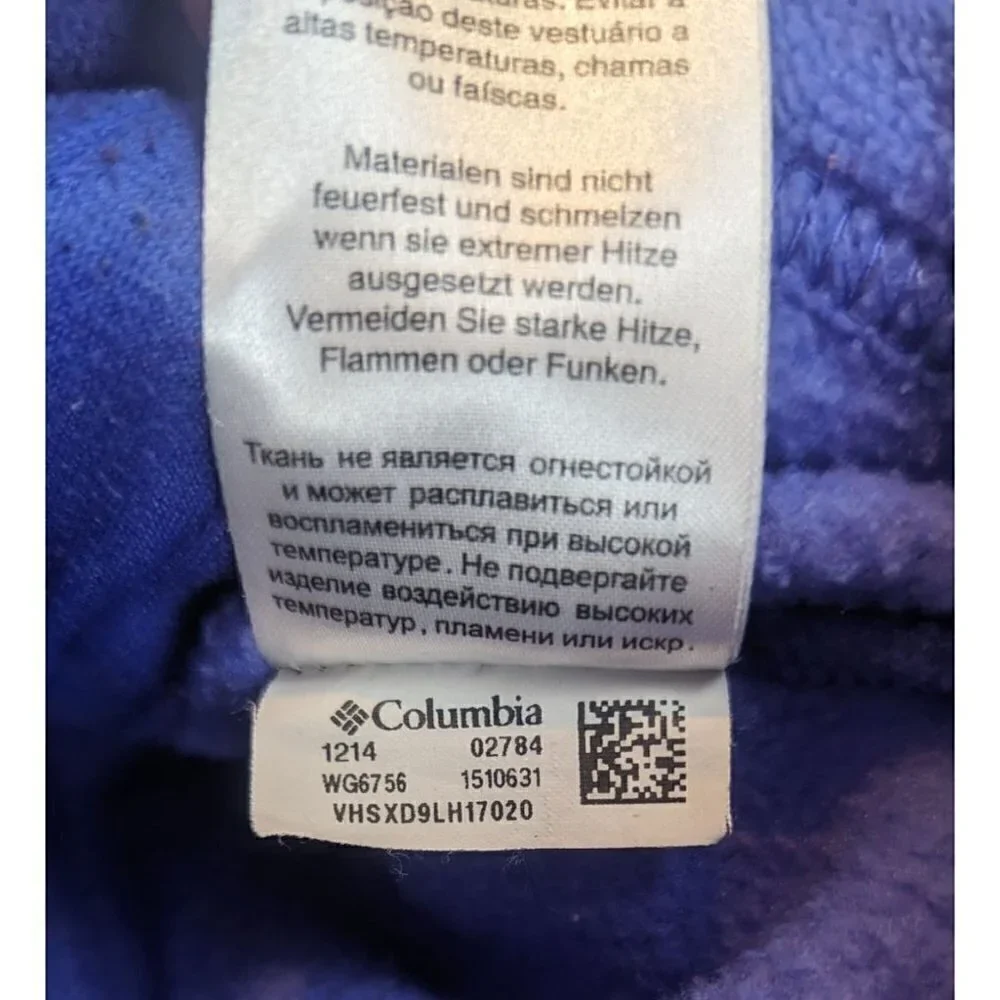 Columbia Fleece Benton Springs Full Zip GRAPE GUM Girls Jacket Large 14-16